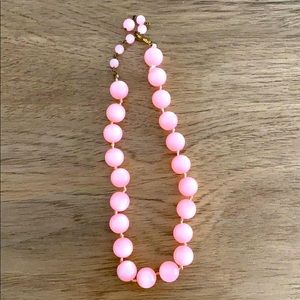 Vintage Pink Glass Choker 1950s
